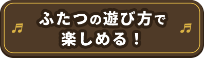 ふたつの遊び方で楽しめる!