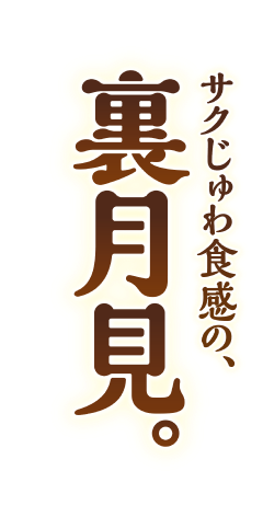 サクじゅわ食感の、裏月見。